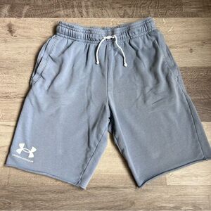 Under Armour Men's Light Gray Athletic Fleece Shorts